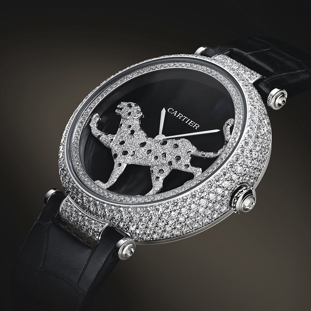 cartier leopard diamond watch
